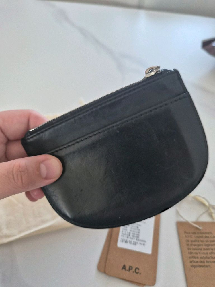 아페쎄 데미룬 블랙 가죽 카드 지갑--1