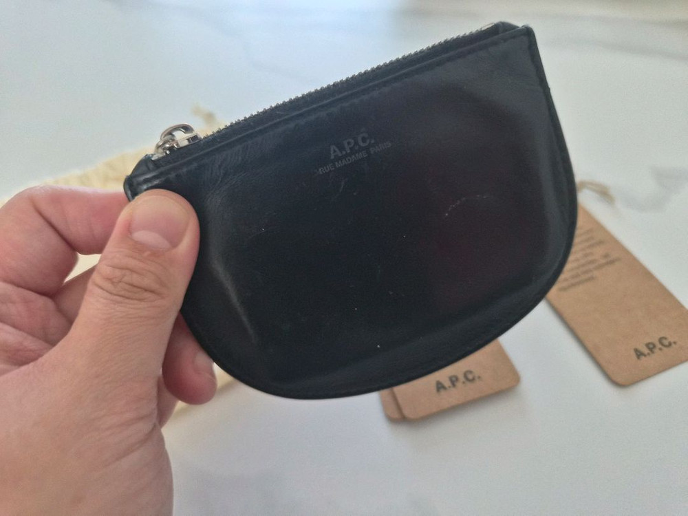 아페쎄 데미룬 블랙 가죽 카드 지갑--2