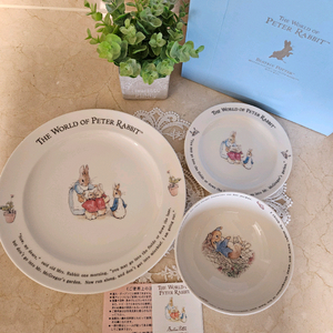 (새상품)일본 야마카 피터래빗 접시,볼 3종세트 판매해요