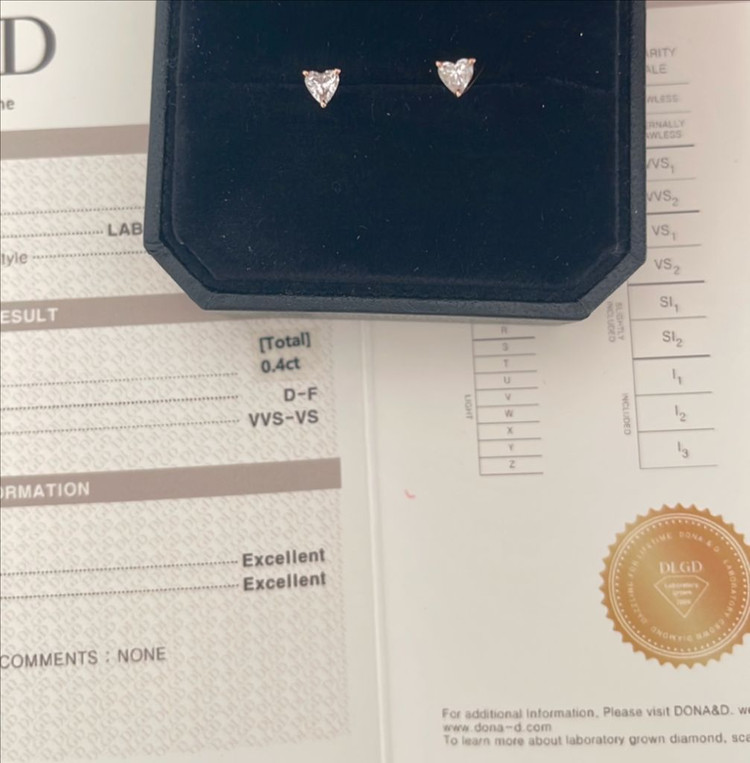 14k 도나앤디 랩다이아 2부 피어싱 (양쪽/2개)--3