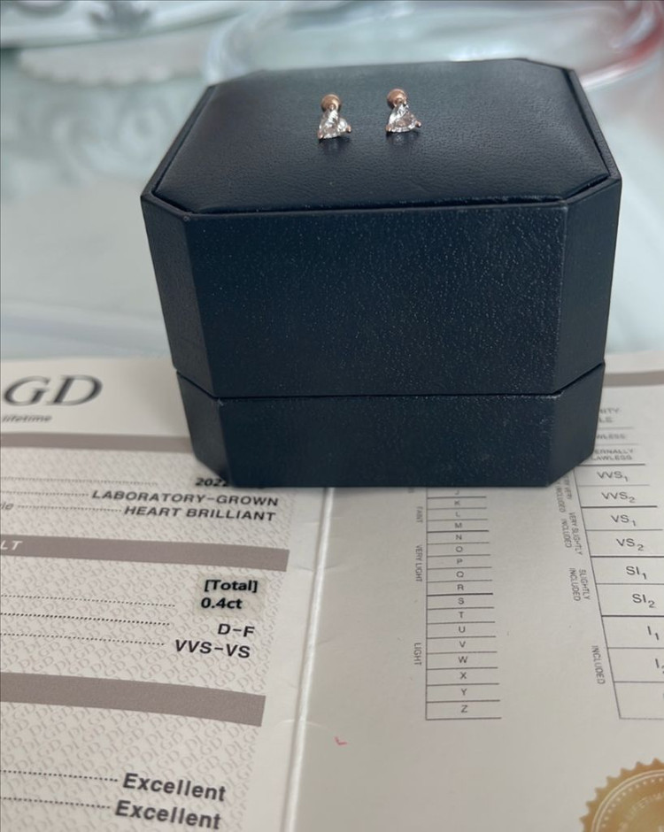 14k 도나앤디 랩다이아 2부 피어싱 (양쪽/2개)--4