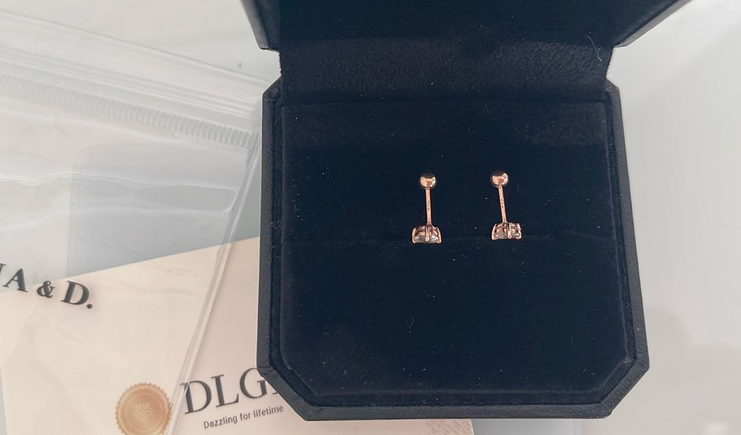 14k 도나앤디 랩다이아 2부 피어싱 (양쪽/2개)--6