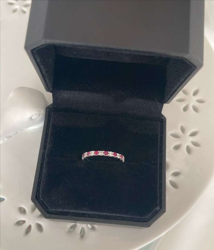 14k 도나앤디 풀 루비 랩다이아 반지(듀얼/하프)새상품--2