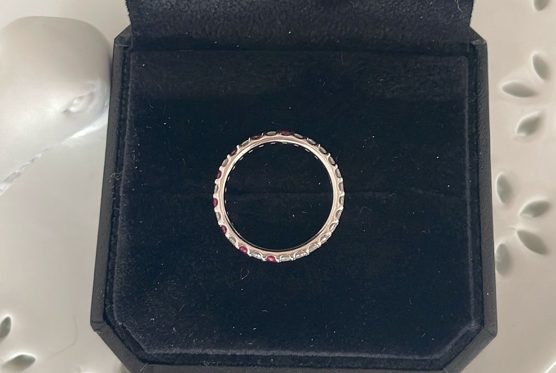 14k 도나앤디 풀 루비 랩다이아 반지(듀얼/하프)새상품--5