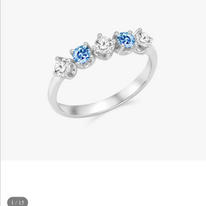 14k 랩다이아 1부 0.5캐럿 하프반지