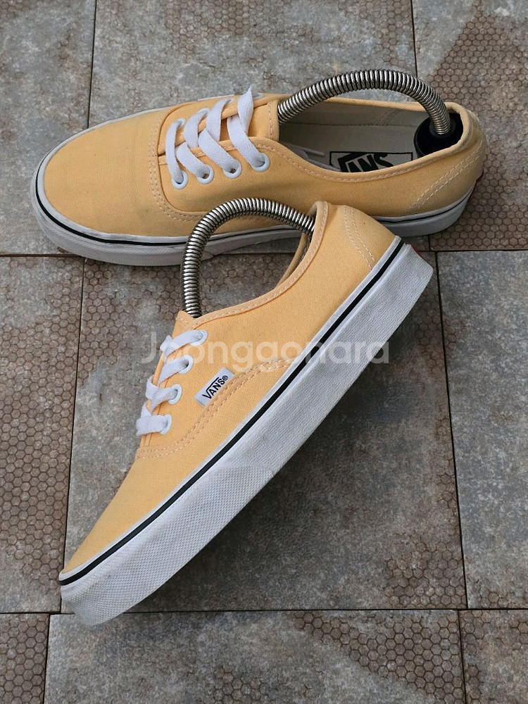 (235)반스 어센틱 옐로우 스니커즈 운동화--2