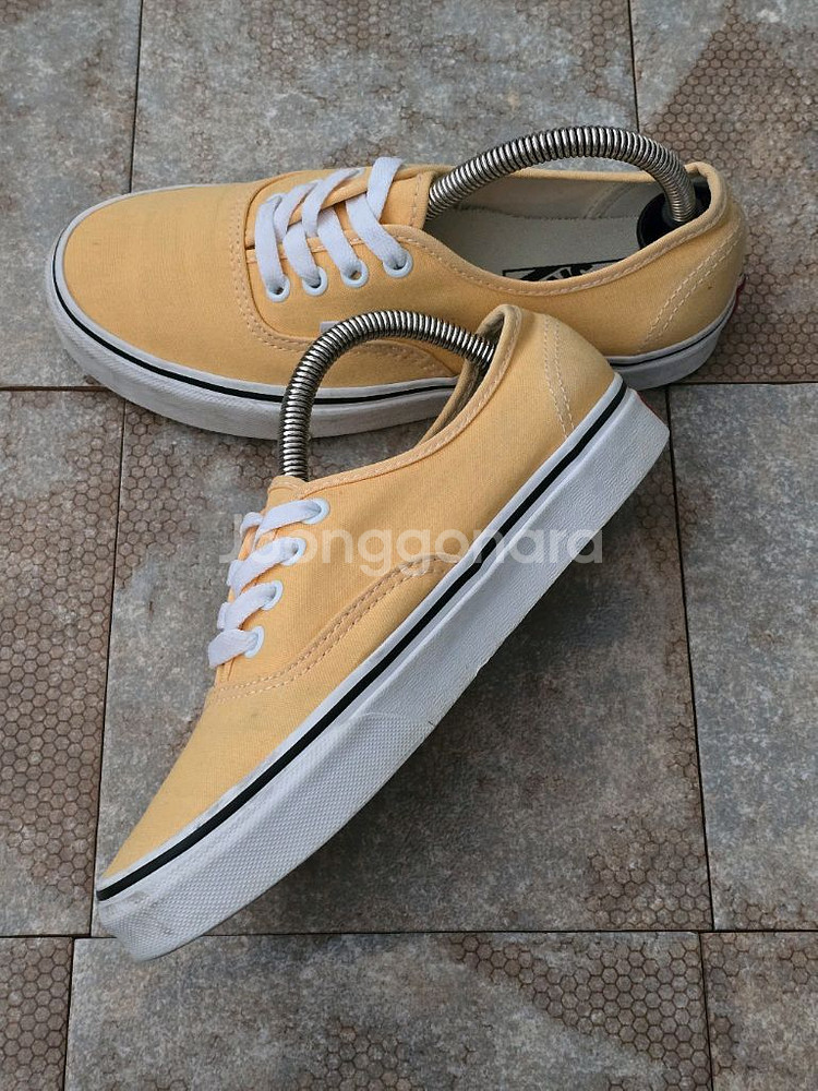 (235)반스 어센틱 옐로우 스니커즈 운동화--4