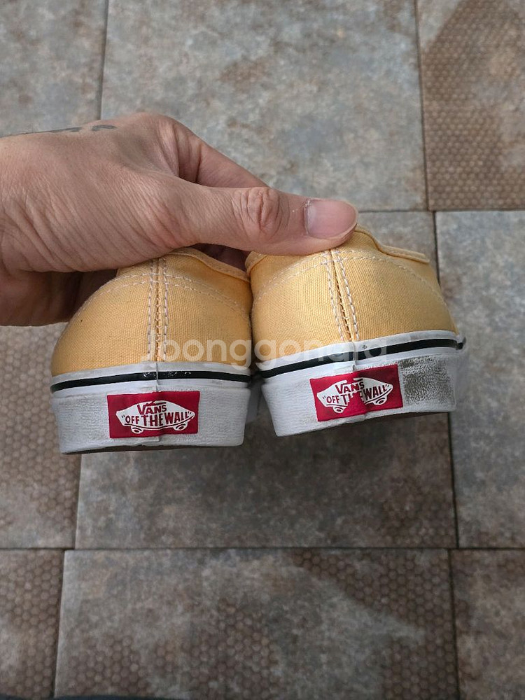 (235)반스 어센틱 옐로우 스니커즈 운동화--7