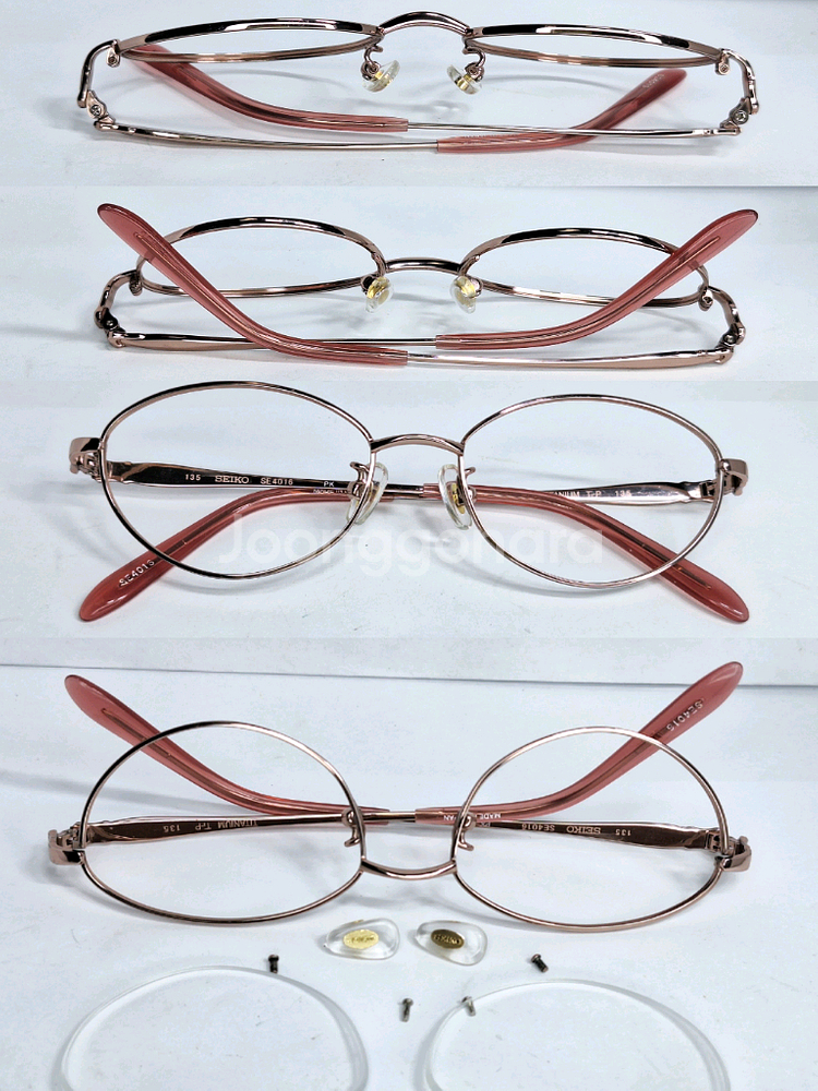 SEIKO 세이코 SE4016 하이엔드 순 티타늄 오벌형 여성용 안경테 안경/일본 제조 수입 명품 아이웨어 패션--3
