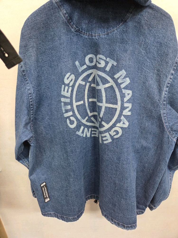 lmc 스톤 워시드 빅로고 데님 후드자켓 L 이미지