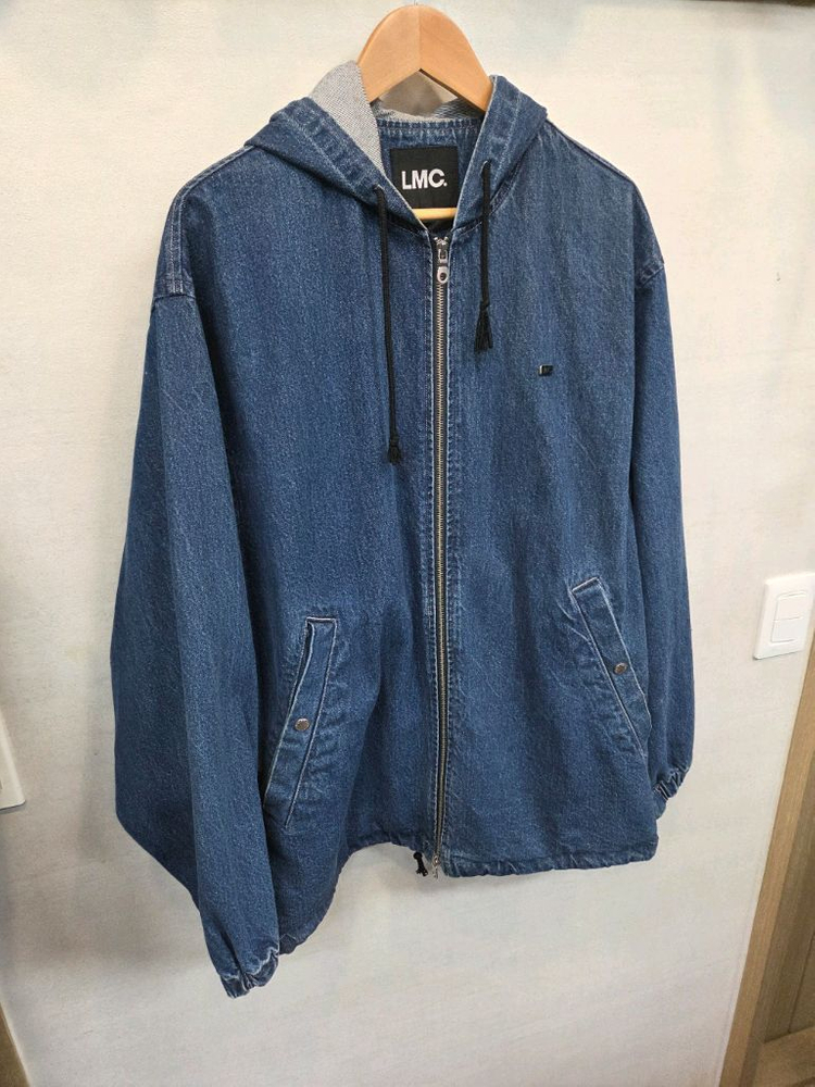 lmc 스톤 워시드 빅로고 데님 후드자켓 L 이미지