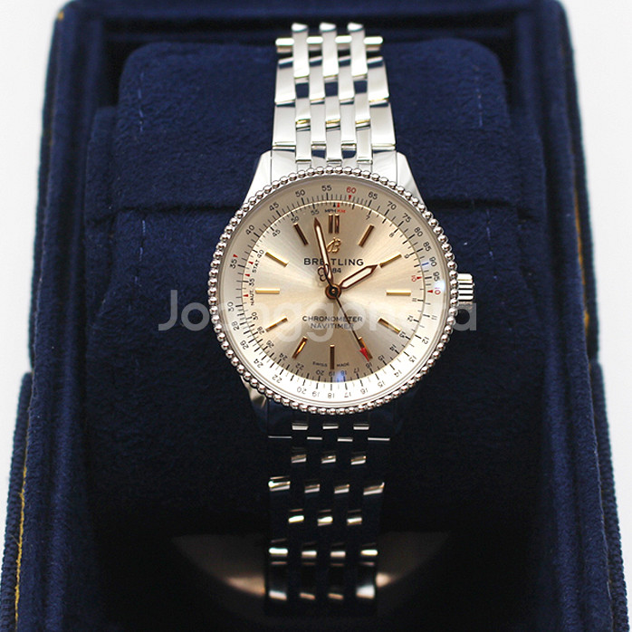 [중고명품다올] 브라이틀링 네비타이머 오토매틱 스틸 워치 35MM A17395--3