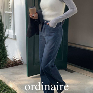 가내스라 네이브 기모 데님팬츠 (숏기장 XS사이즈)