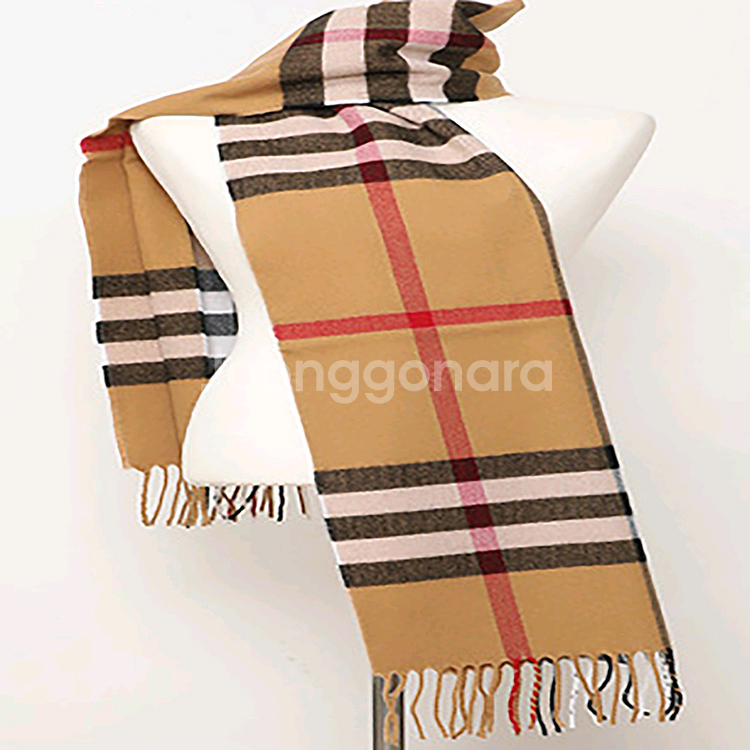 버버리 캐시미어 100프로 머플러 40x197 카멜--3