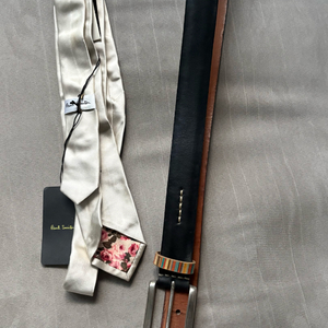 폴스미스 레더 벨트 블랙,넥타이 베이지