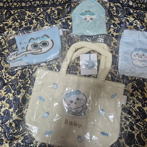 치이카와베이비 하치와레 굿즈 5종(토트백,에코백,손수건,파우치,pvc키홀더)