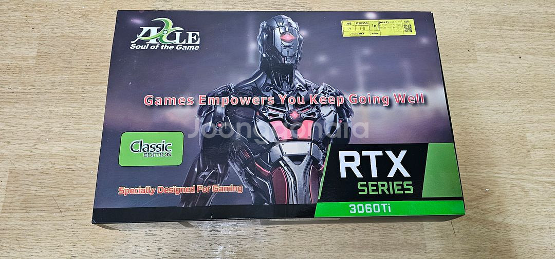 AXLE 지포스 RTX 3060 Ti D6 8GB WHITE 에즈윈 그래픽카드 판매합니다--3
