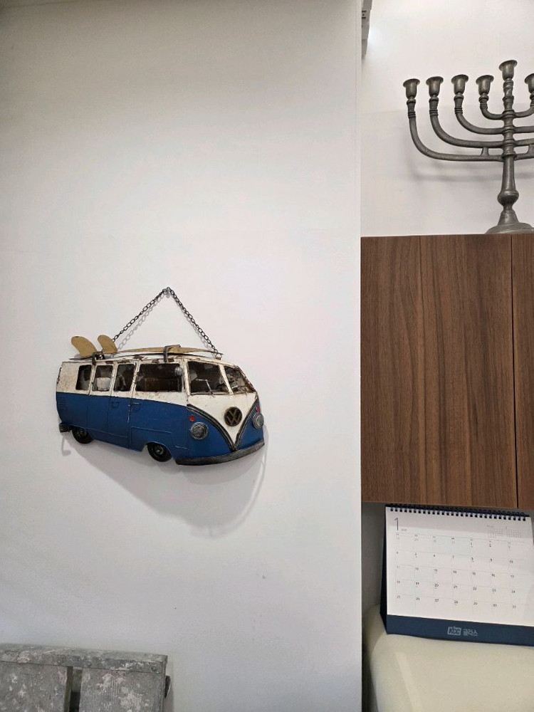 빈티지 캠핑카 장식품 폭스바겐 이미지