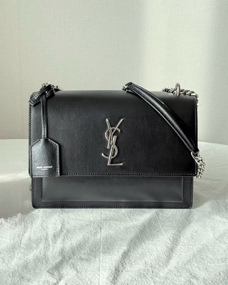 생로랑 선셋백 미디엄 은장--2