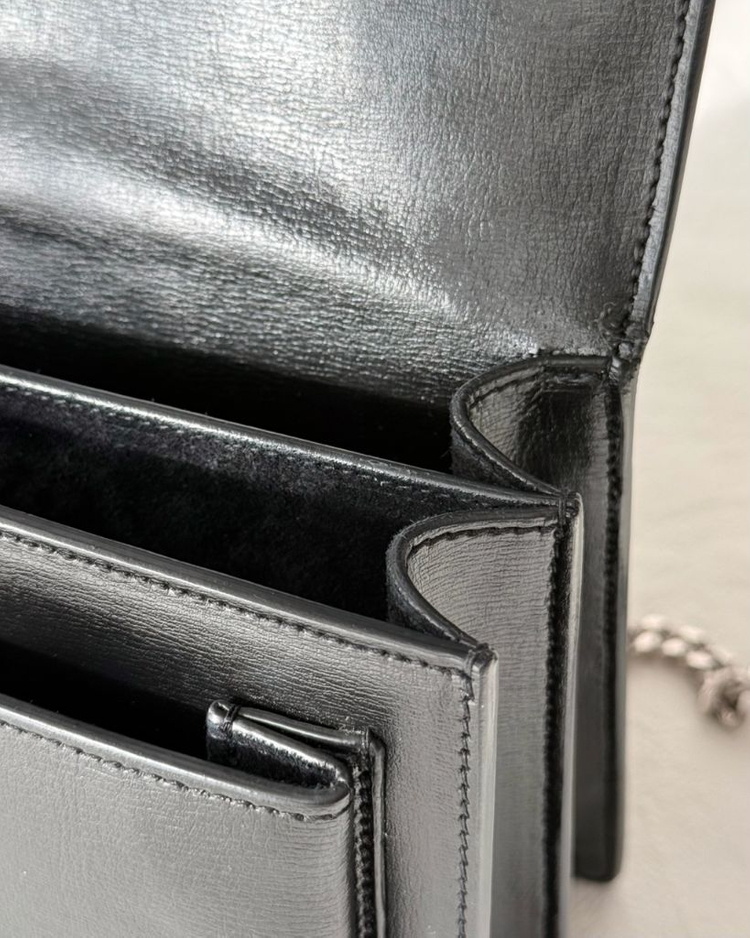 생로랑 선셋백 미디엄 은장--7