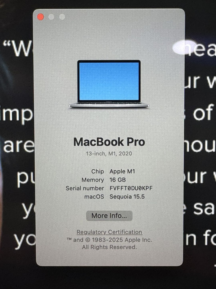 맥북프로 M1 13인치 16GB/1TB (CTO) 스페이스그레이 이미지