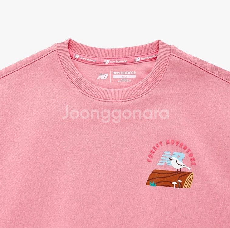 뉴발란스키즈 트리하우스 스웻셔츠 맨투맨 핑크 130 판매합니다.--6