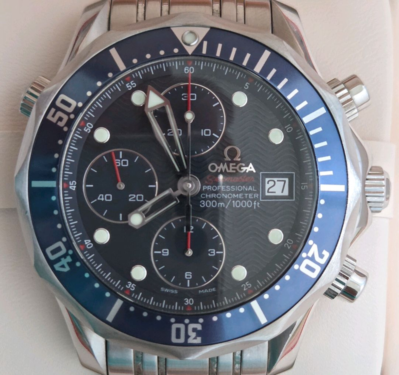 오메가 2세대 씨마스터300 크르노 블루 41.5mm--1