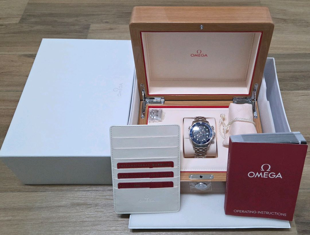 오메가 2세대 씨마스터300 크르노 블루 41.5mm--2