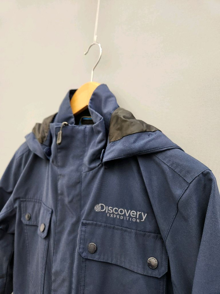 디스커버리 네이비 후드 야상 점퍼--2