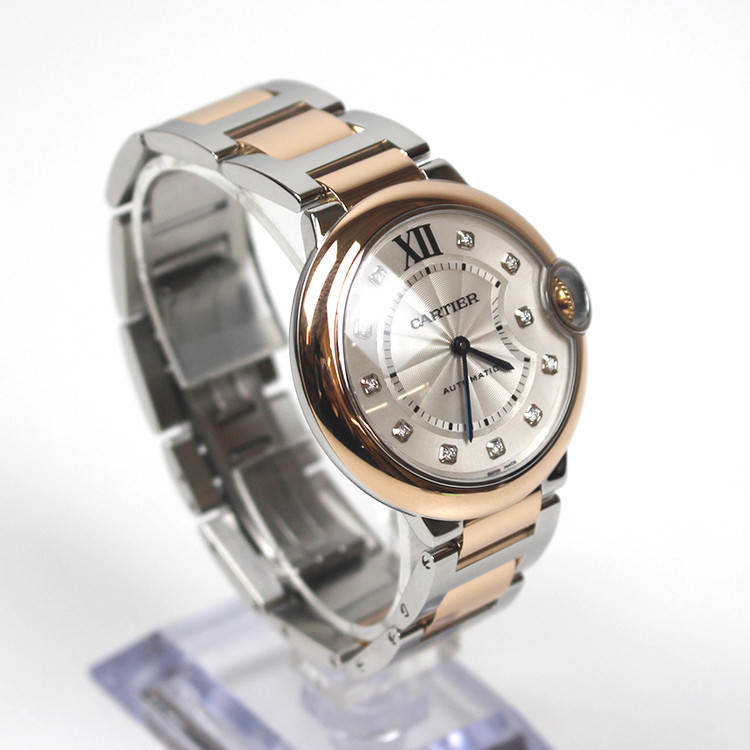 [중고명품다올] 까르띠에 발롱블루 다이아 로즈골드 콤비 36MM WE902031--3