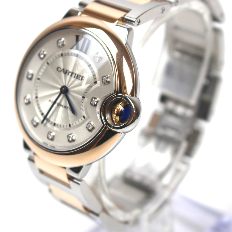 [중고명품다올] 까르띠에 발롱블루 다이아 로즈골드 콤비 36MM WE902031--4
