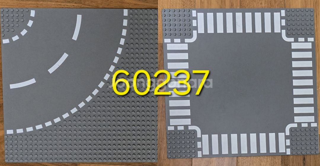 (가격내림) <정품> 레고 시티 놀이판 트랙 건널목 직선트랙 T자 교차로 (10701, 60237, 60236)--1