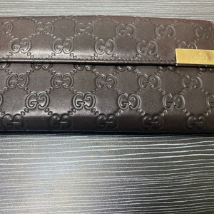 여성 구찌 장지갑 100% 정품 Gucci 다크 브라운