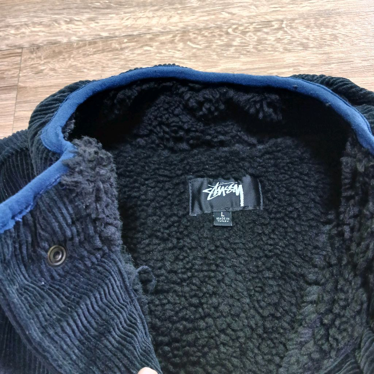 stussy 스투시 도톰 코듀로이 양털 아노락 자켓 패딩--5