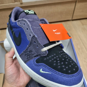 조던 1 x 자이언 윌리엄슨 레트로 로우 OG 리젠시 퍼플 앤 다크 레이즌 265 새상품