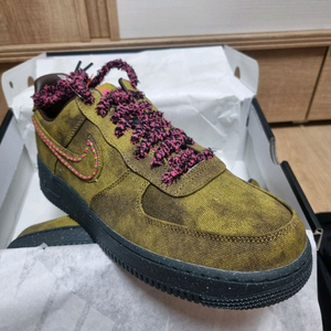 나이키 에어포스 1 07 로우 부클레 바로크 브라운 앤 데저트 모스새상품 290