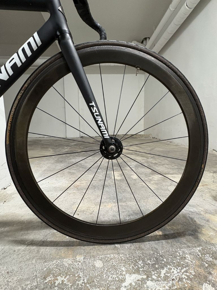 쓰나미 레이놀즈46 정품 카본휠 완차 픽시자전거 상태최상 급처--1