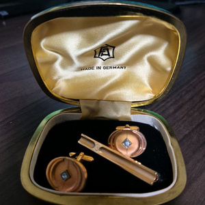 [미사용품] 커프스 버튼 & 넥타이핀 세트