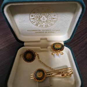 [미사용품] 대통령 경호실 넥타이핀,커프스 세트