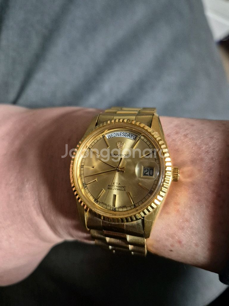 Sandoz 데이데이트 오토매틱 금장--7