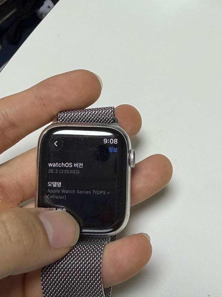 애플워치7 실버 스테인리스 45mm+밀레니즈 루프 이미지