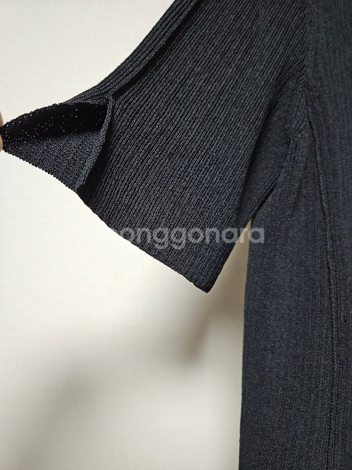 에스제이 SJSJ 칼라 니트 탑 프리사이즈--4