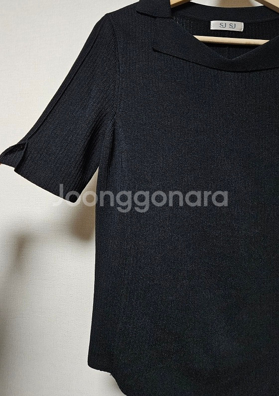 에스제이 SJSJ 칼라 니트 탑 프리사이즈--5