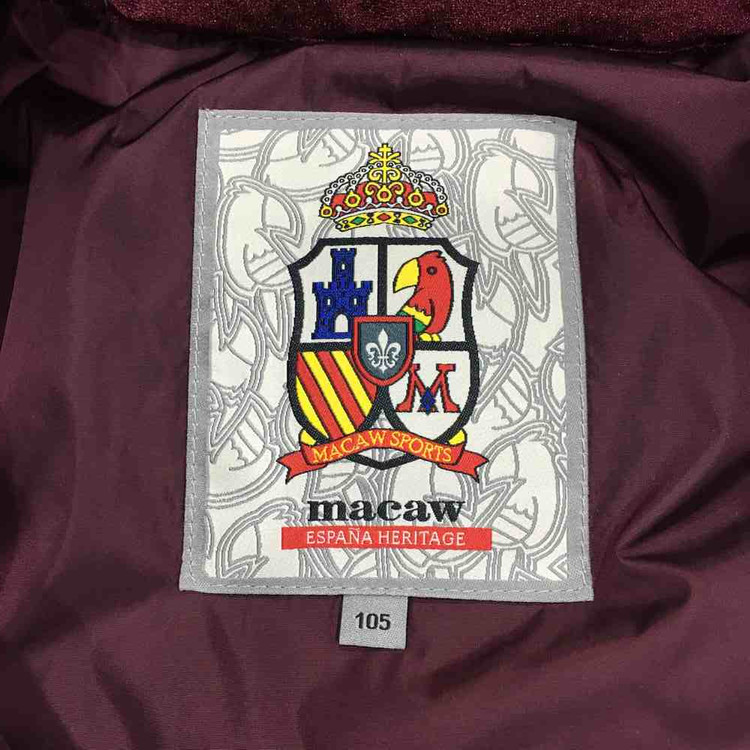 마코 와인 폭스퍼 거위털 구스다운 롱 중량 패딩자켓 MJW4DJ10(105) 이미지