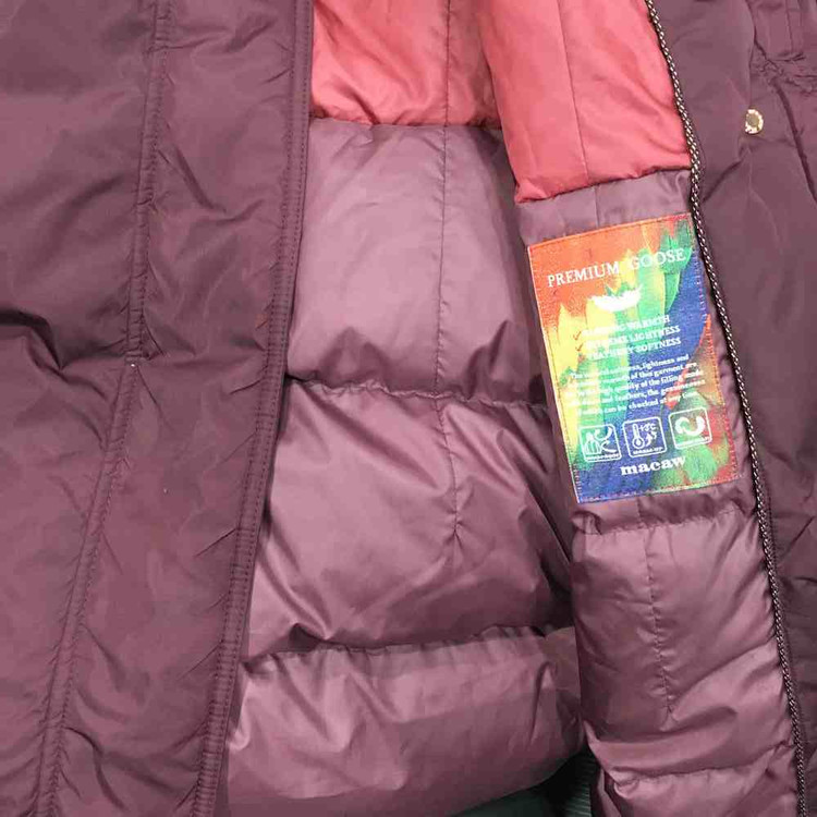 마코 와인 폭스퍼 거위털 구스다운 롱 중량 패딩자켓 MJW4DJ10(105) 이미지