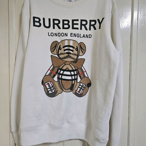 버버리 곰돌이 기모 맨투맨 S