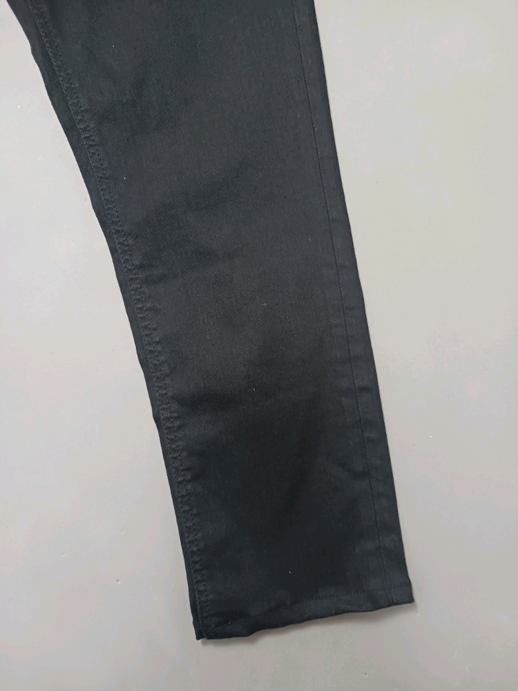 새제품 [30] 무신사 스탠다드 x 페이탈리즘 쿠라보원단 블랙 크롭진 이미지