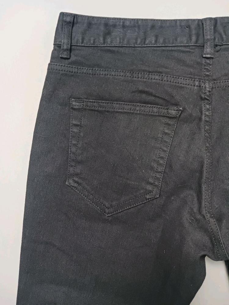 새제품 [30] 무신사 스탠다드 x 페이탈리즘 쿠라보원단 블랙 크롭진 이미지