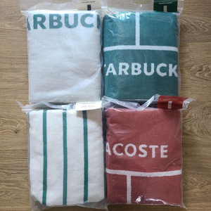 스타벅스 프리퀀시 라코스테 트렌타월 아이보리 악어 캐릭