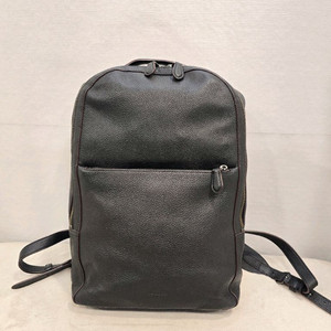 코치 남여공용 가죽 백팩 블랙